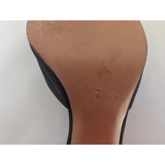 Casadei Woman's Shoes Sz 7 1/2 Black Leather Satin with Sequin Bow Sling Back - Picture 9 of 9